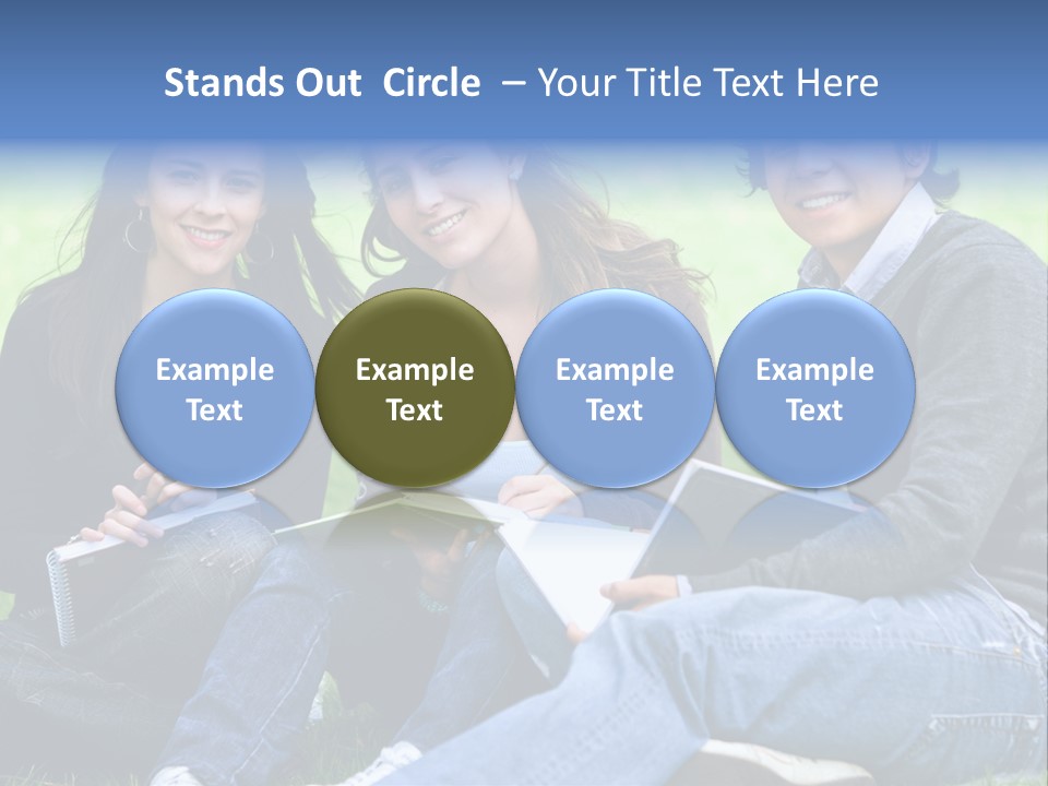 Smile Female Holding PowerPoint Template