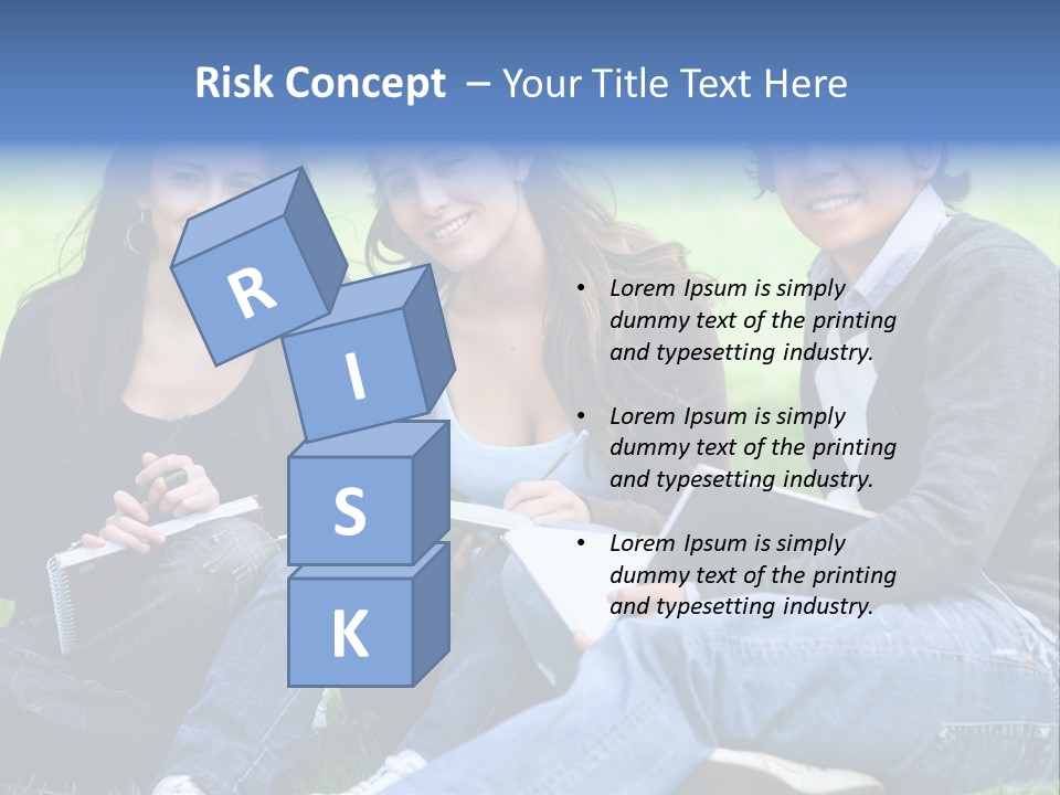 Smile Female Holding PowerPoint Template