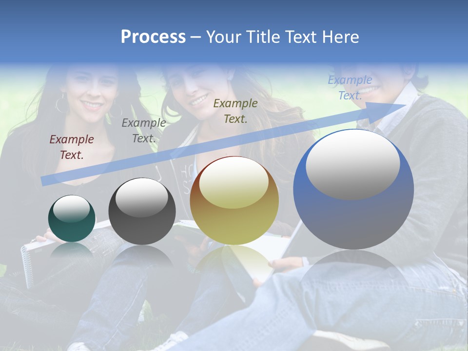 Smile Female Holding PowerPoint Template