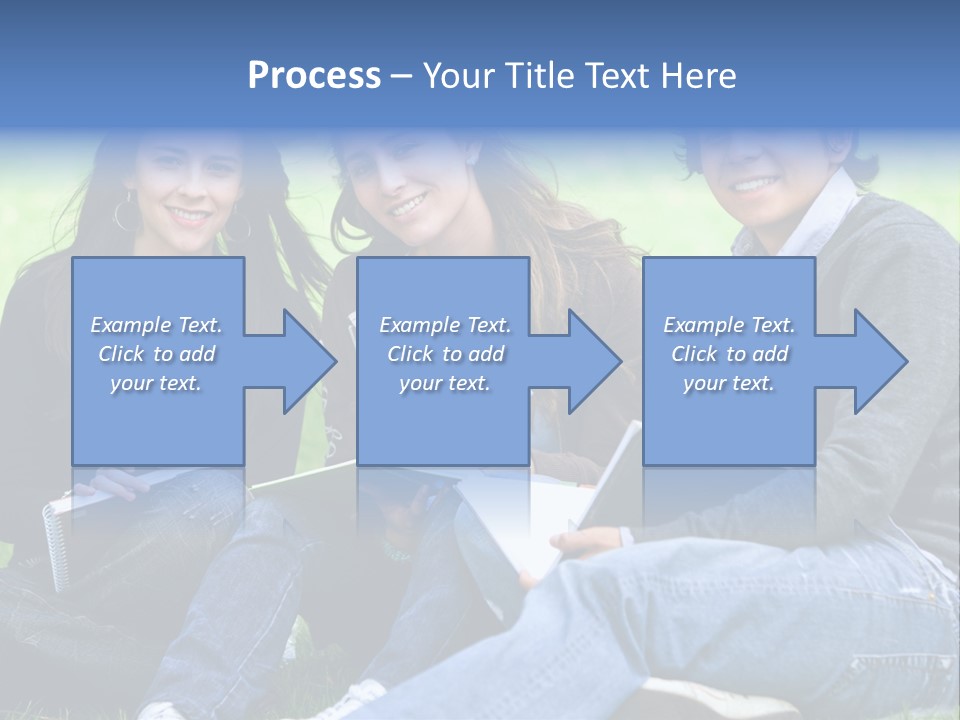 Smile Female Holding PowerPoint Template