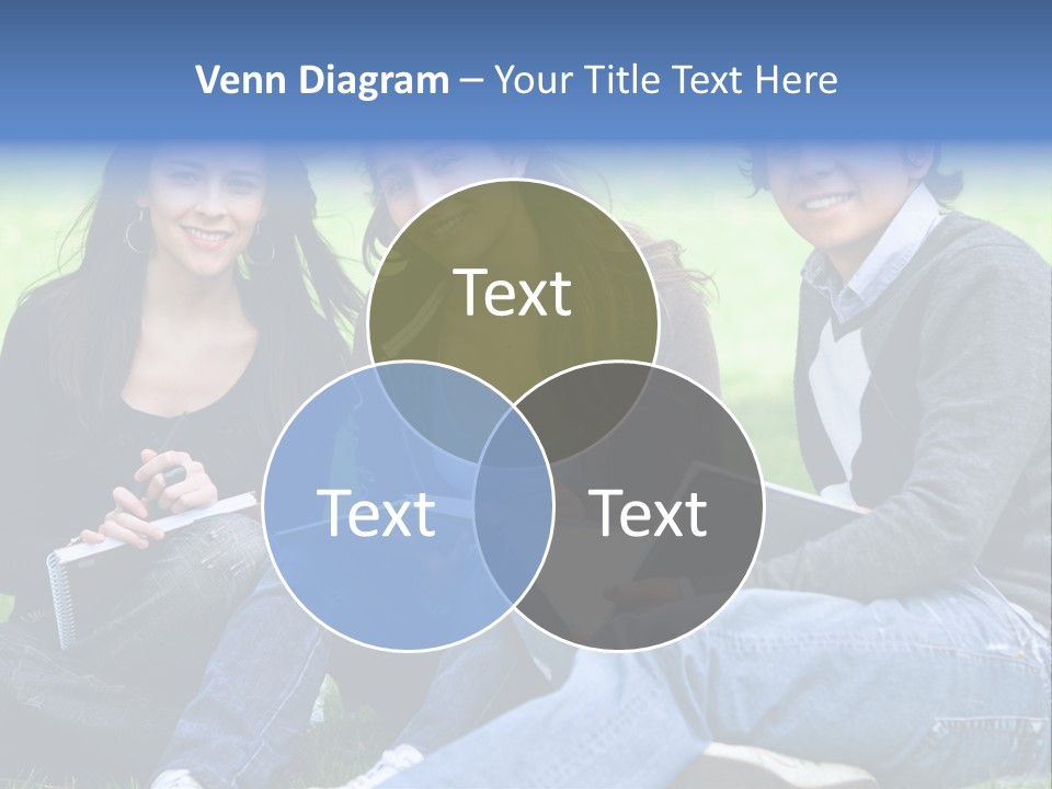 Smile Female Holding PowerPoint Template