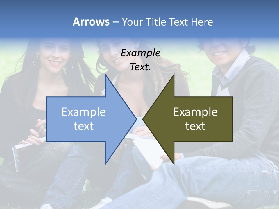 Smile Female Holding PowerPoint Template