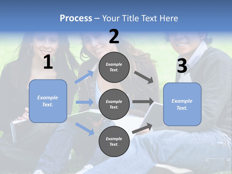 Smile Female Holding PowerPoint Template