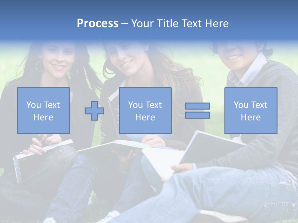 Smile Female Holding PowerPoint Template