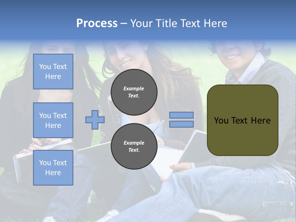 Smile Female Holding PowerPoint Template