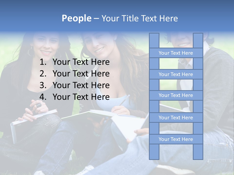 Smile Female Holding PowerPoint Template