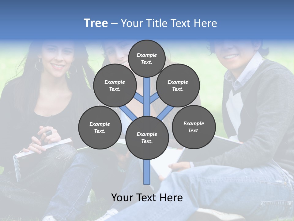 Smile Female Holding PowerPoint Template