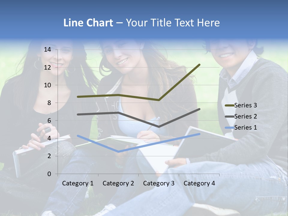 Smile Female Holding PowerPoint Template