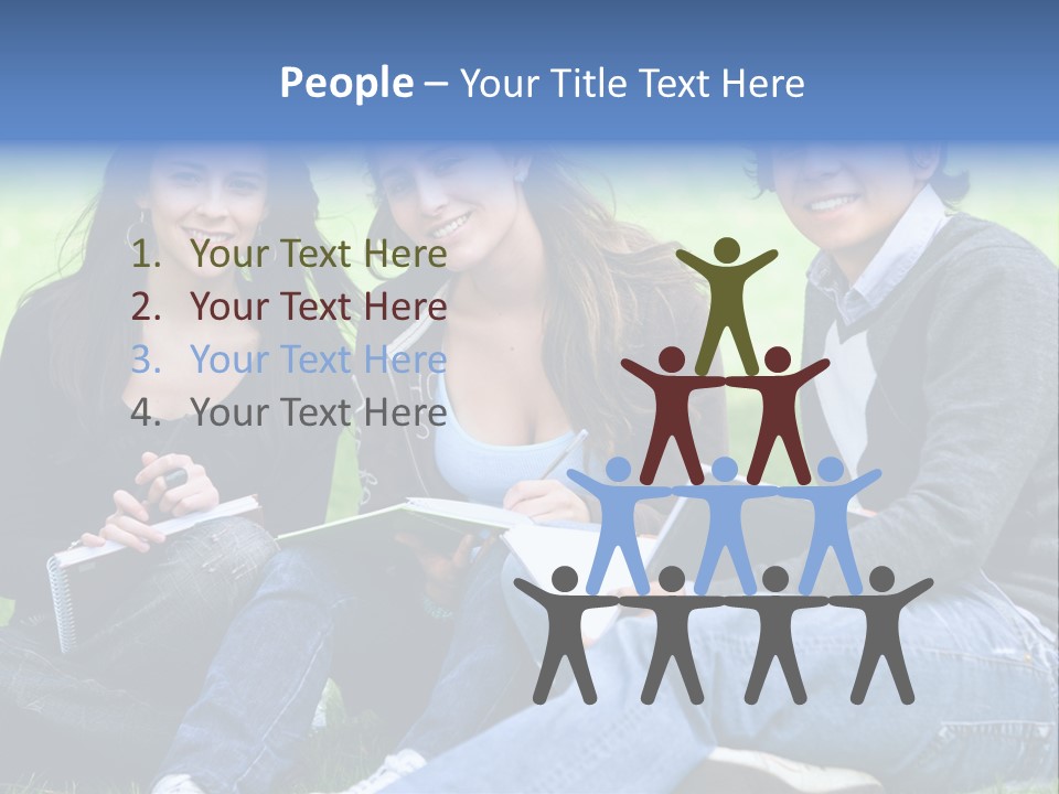 Smile Female Holding PowerPoint Template