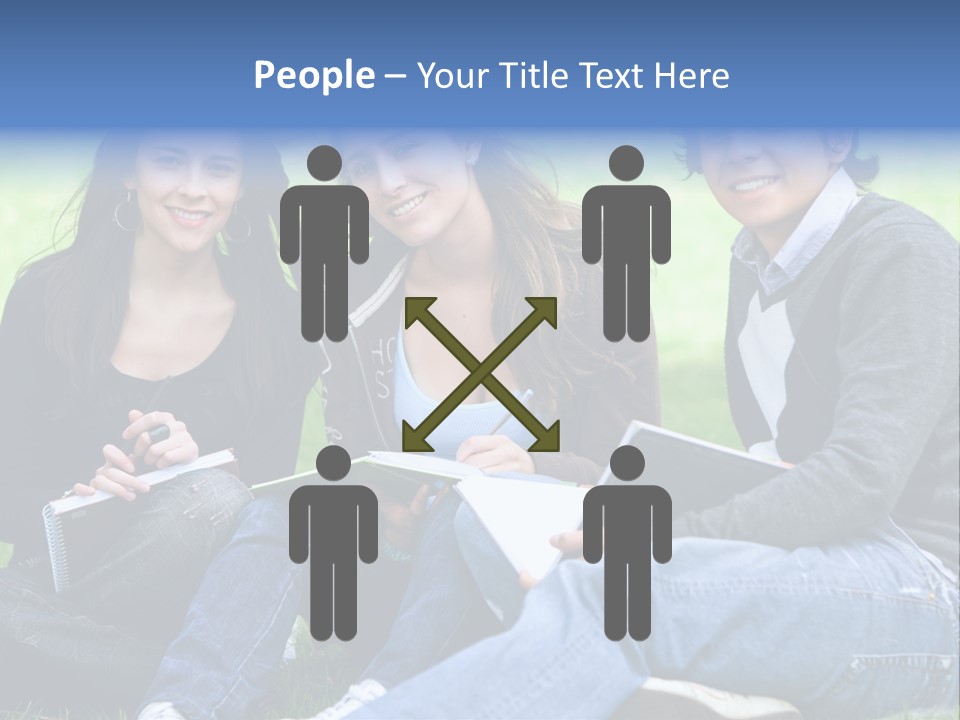 Smile Female Holding PowerPoint Template