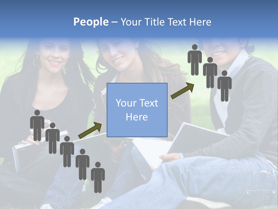 Smile Female Holding PowerPoint Template