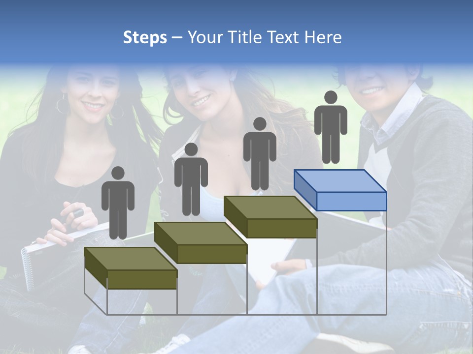 Smile Female Holding PowerPoint Template