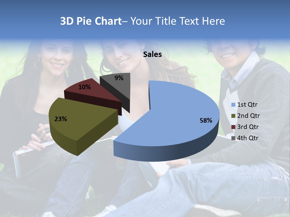 Smile Female Holding PowerPoint Template