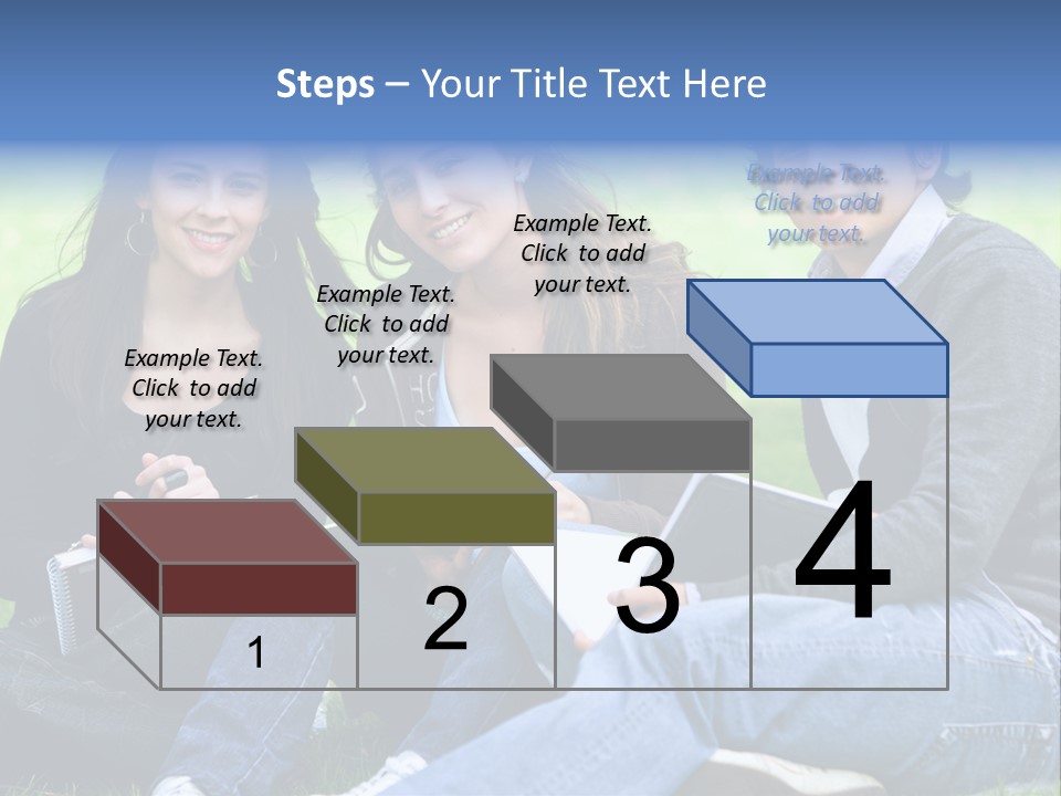 Smile Female Holding PowerPoint Template