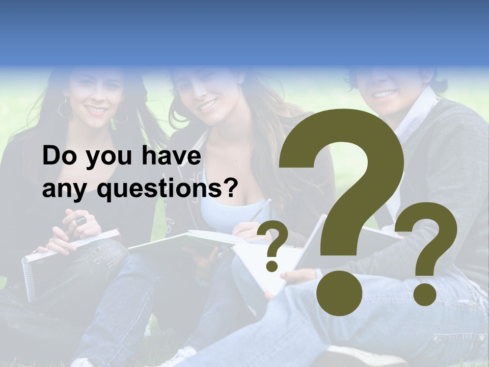 Smile Female Holding PowerPoint Template