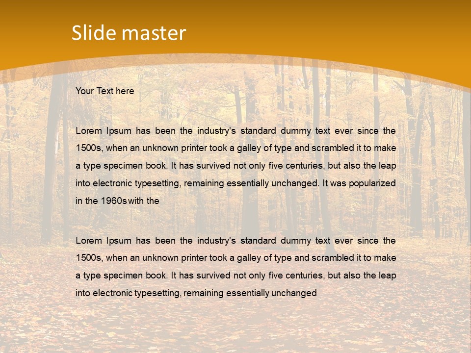 Foliage Golden Trees PowerPoint Template