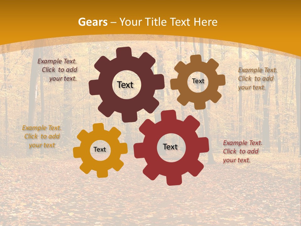 Foliage Golden Trees PowerPoint Template