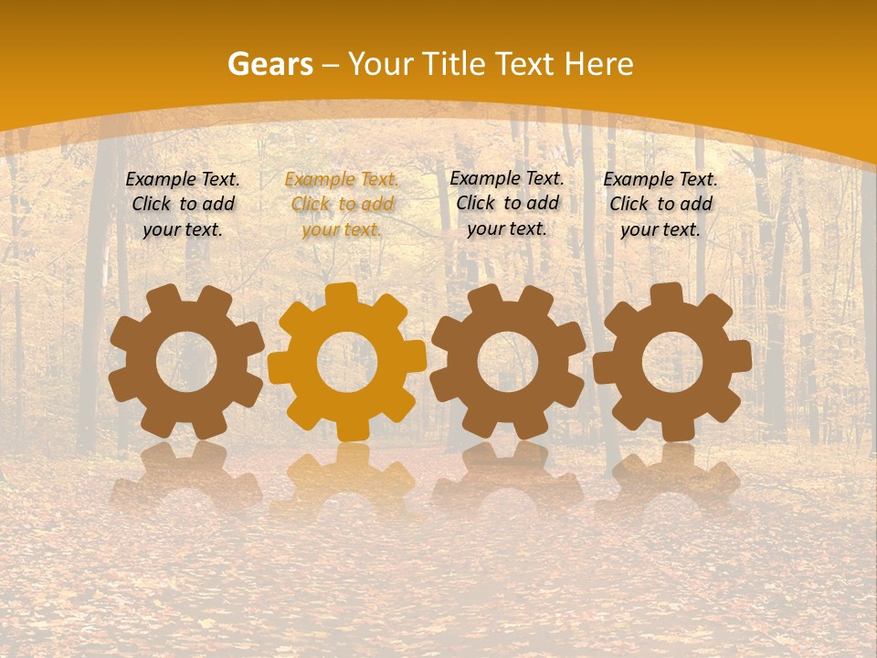 Foliage Golden Trees PowerPoint Template