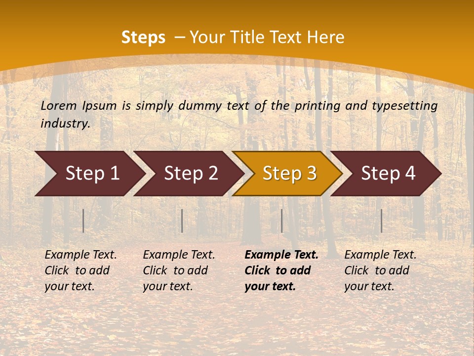 Foliage Golden Trees PowerPoint Template