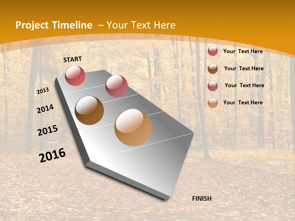 Foliage Golden Trees PowerPoint Template