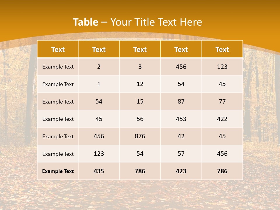 Foliage Golden Trees PowerPoint Template
