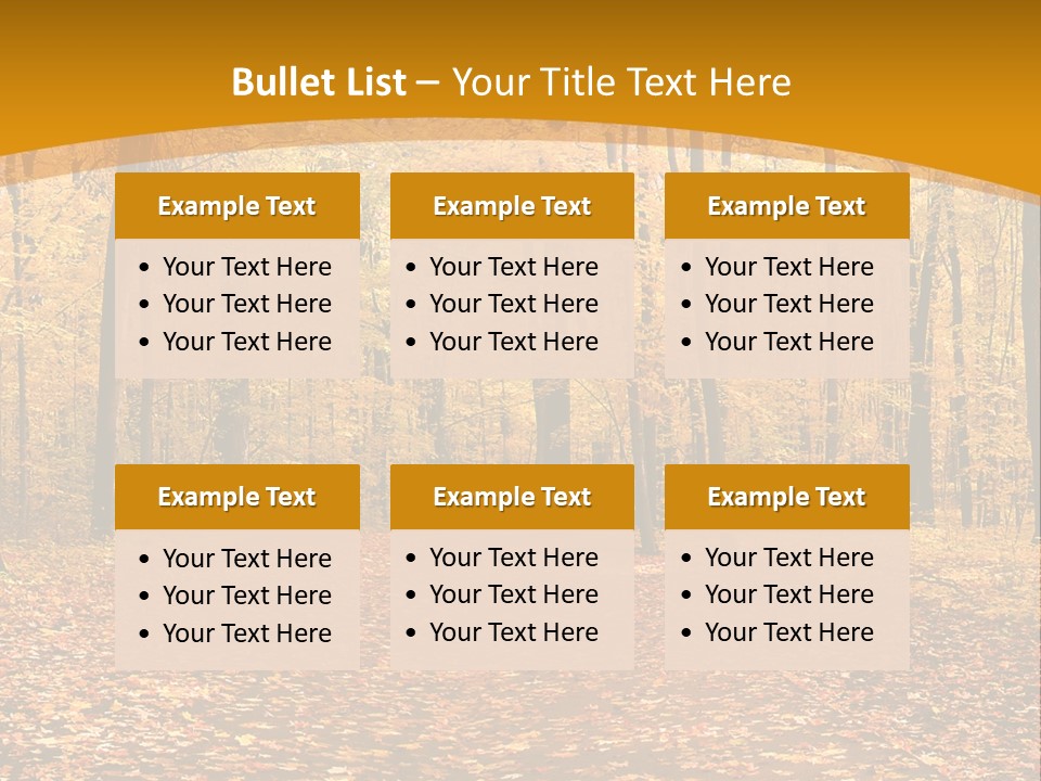 Foliage Golden Trees PowerPoint Template