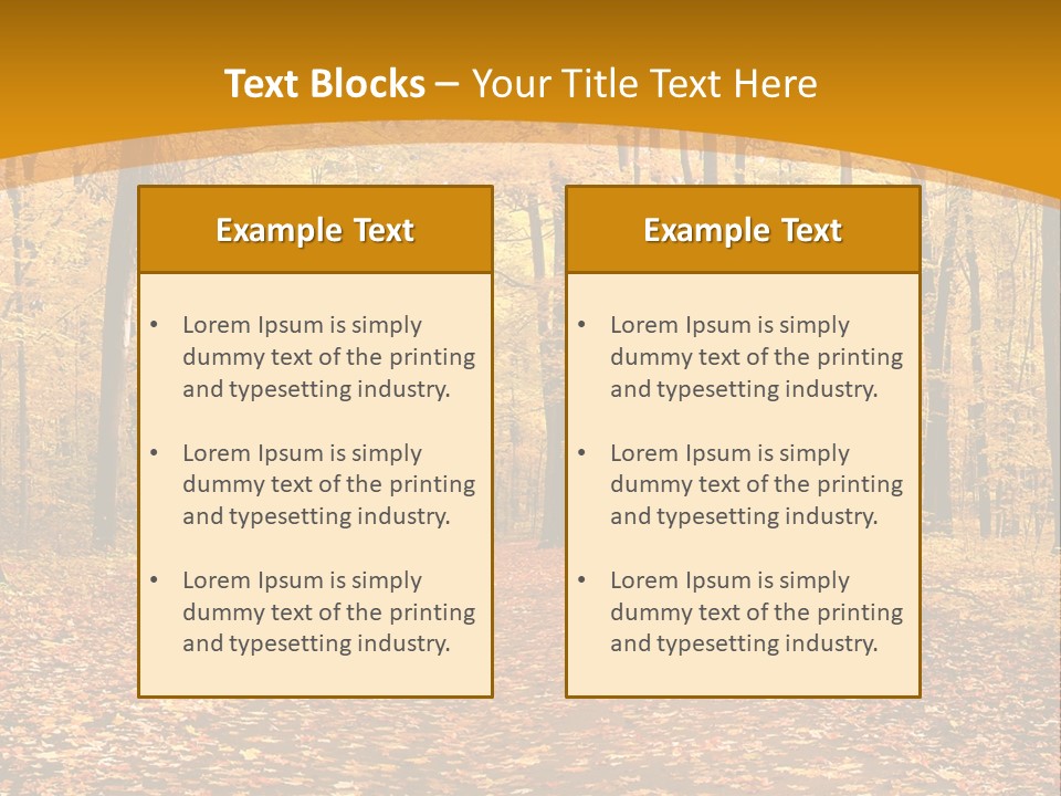 Foliage Golden Trees PowerPoint Template