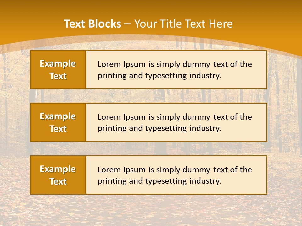 Foliage Golden Trees PowerPoint Template