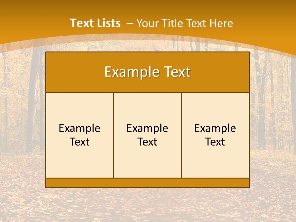 Foliage Golden Trees PowerPoint Template