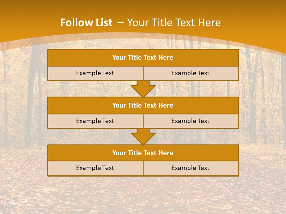 Foliage Golden Trees PowerPoint Template