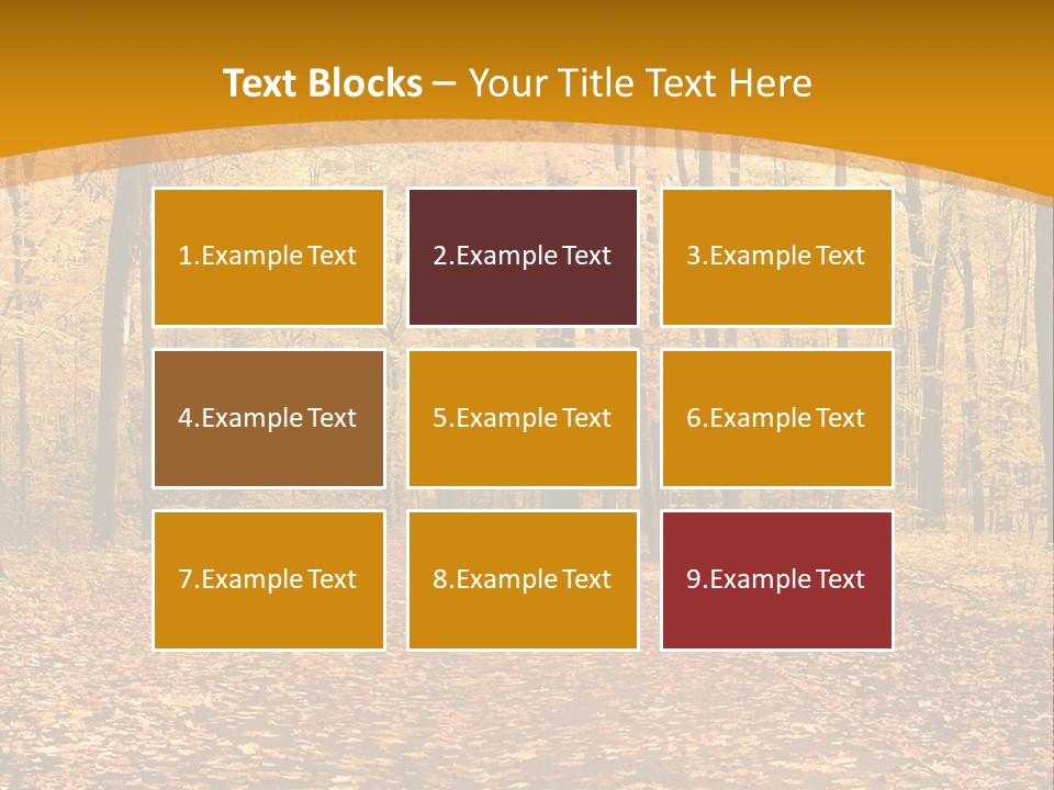 Foliage Golden Trees PowerPoint Template