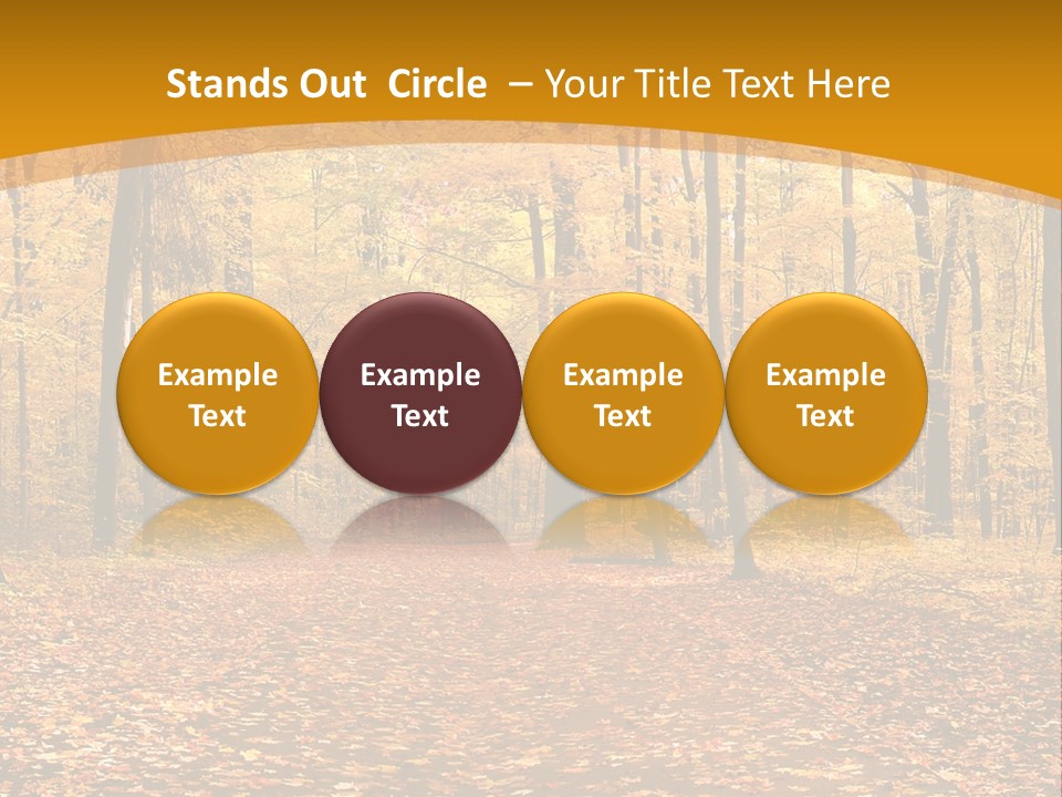 Foliage Golden Trees PowerPoint Template