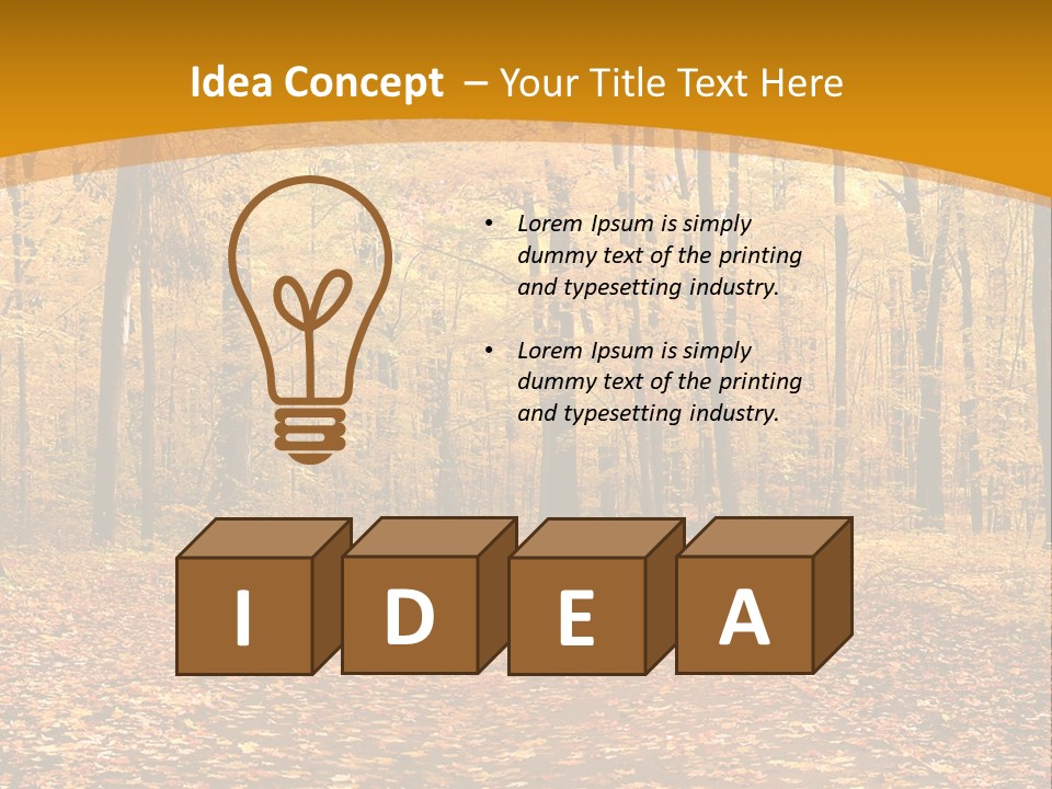 Foliage Golden Trees PowerPoint Template