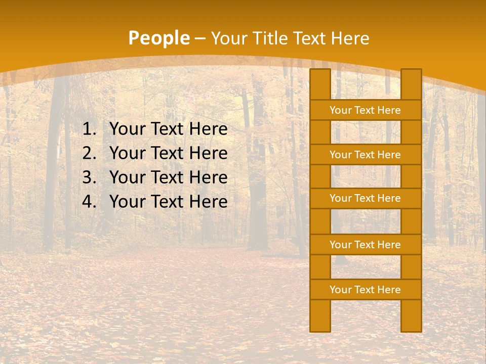 Foliage Golden Trees PowerPoint Template