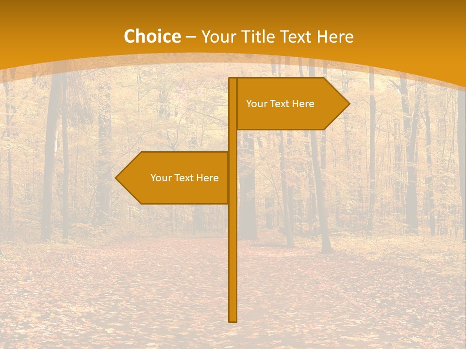 Foliage Golden Trees PowerPoint Template