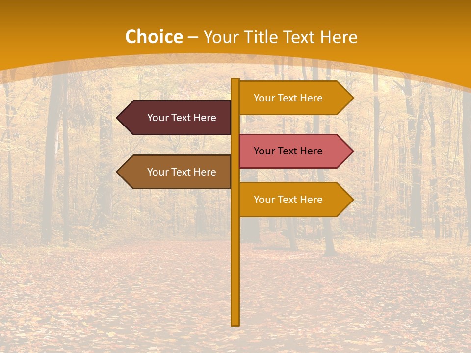 Foliage Golden Trees PowerPoint Template