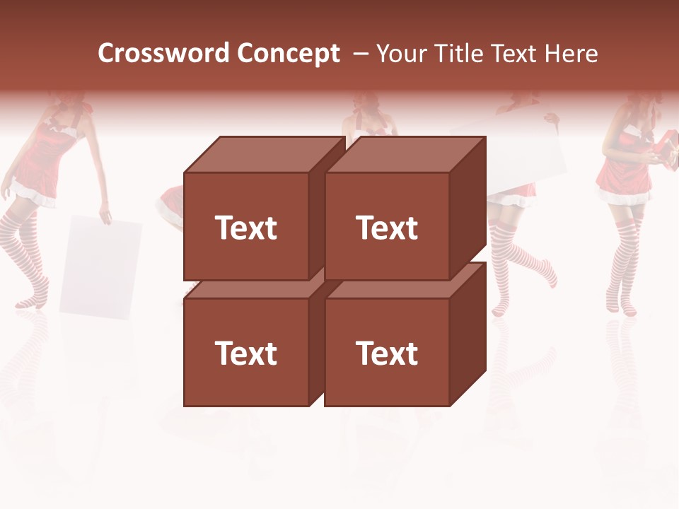 Female Christmas Gift PowerPoint Template