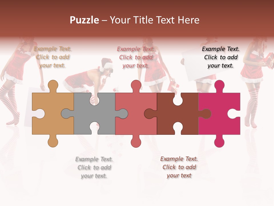 Female Christmas Gift PowerPoint Template