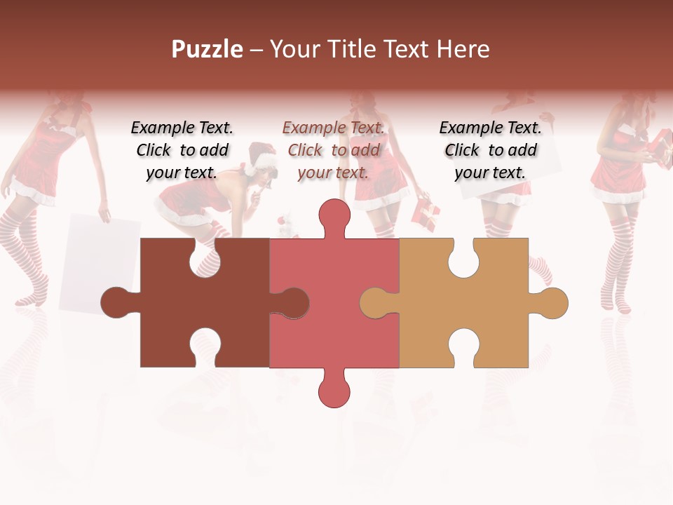 Female Christmas Gift PowerPoint Template