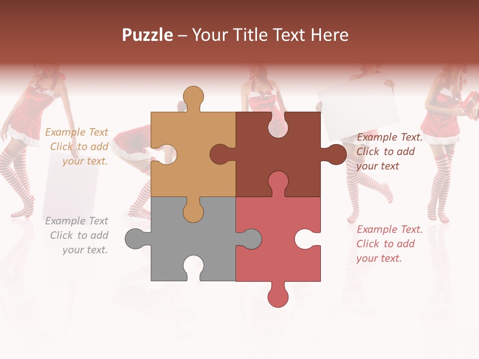 Female Christmas Gift PowerPoint Template