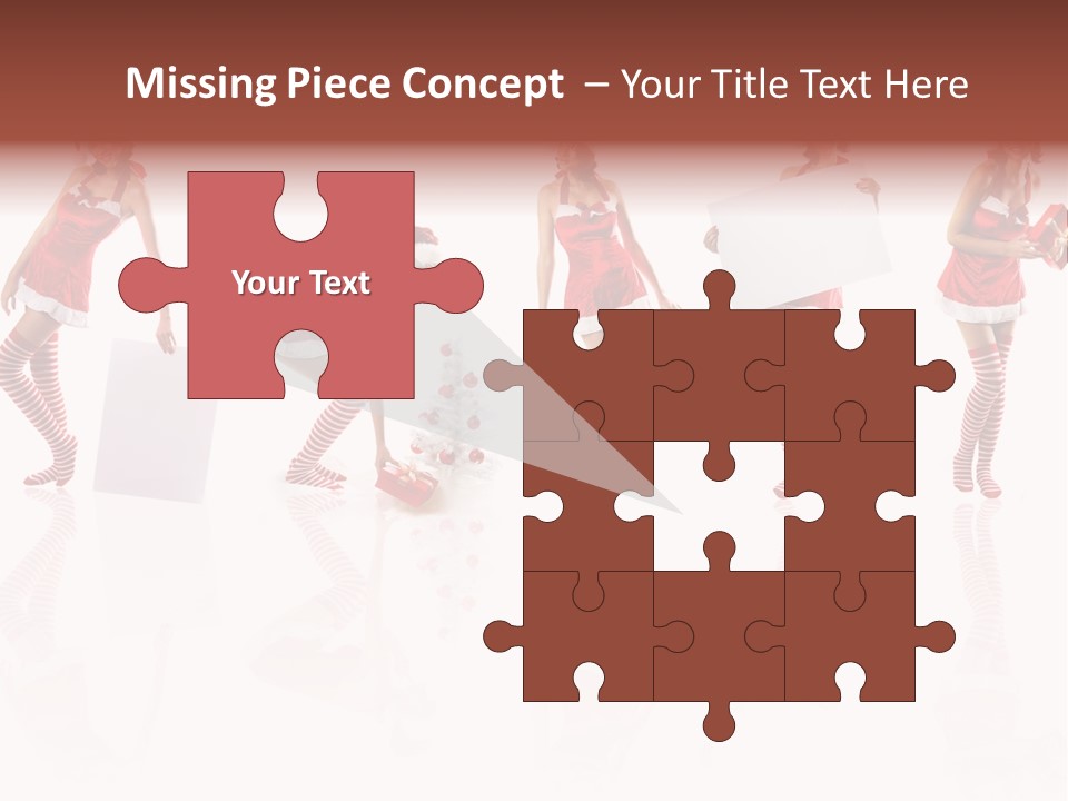 Female Christmas Gift PowerPoint Template