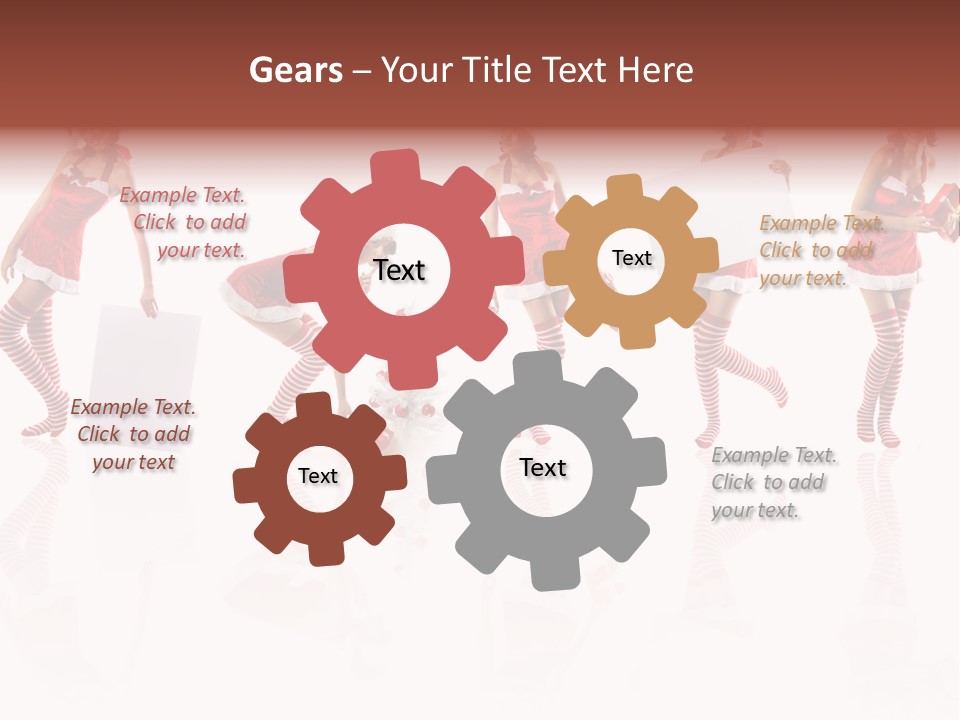 Female Christmas Gift PowerPoint Template