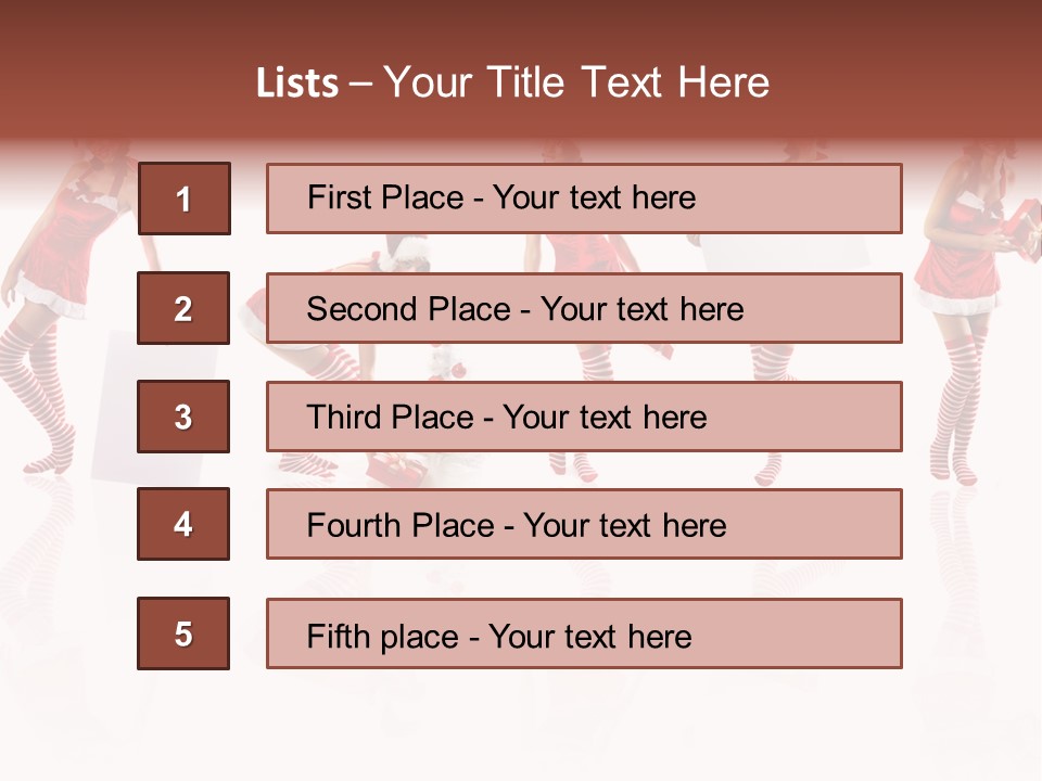 Female Christmas Gift PowerPoint Template
