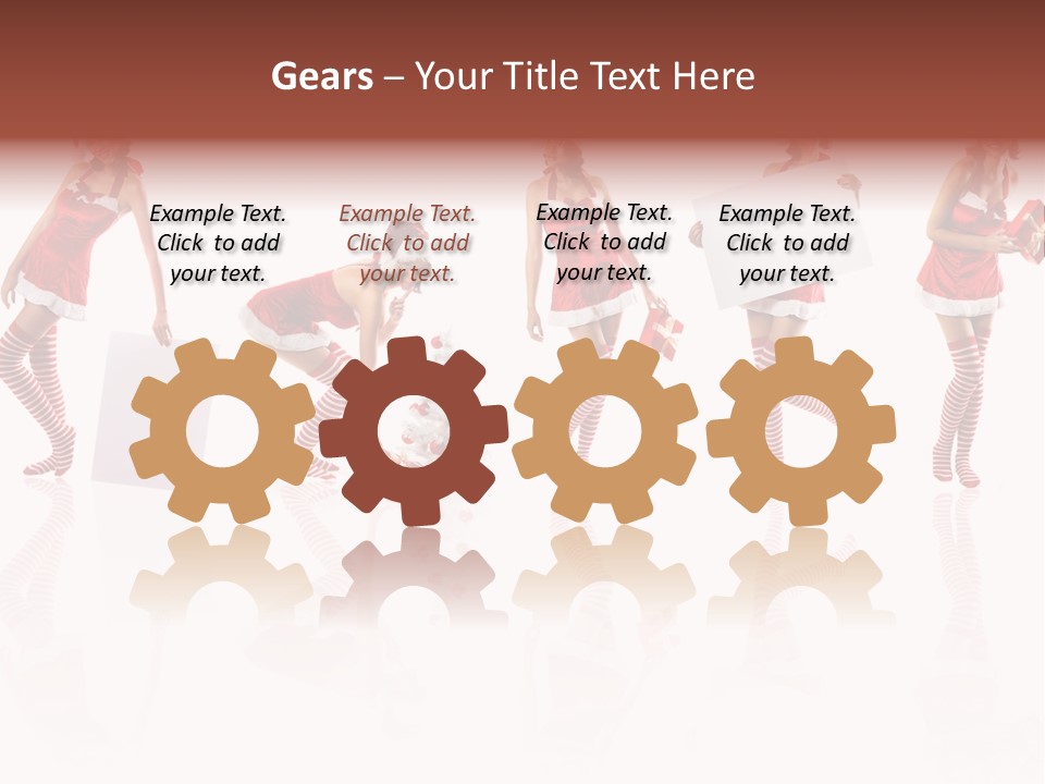 Female Christmas Gift PowerPoint Template