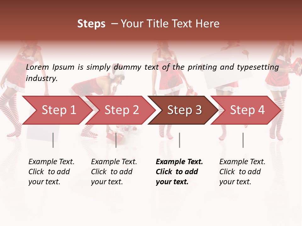 Female Christmas Gift PowerPoint Template