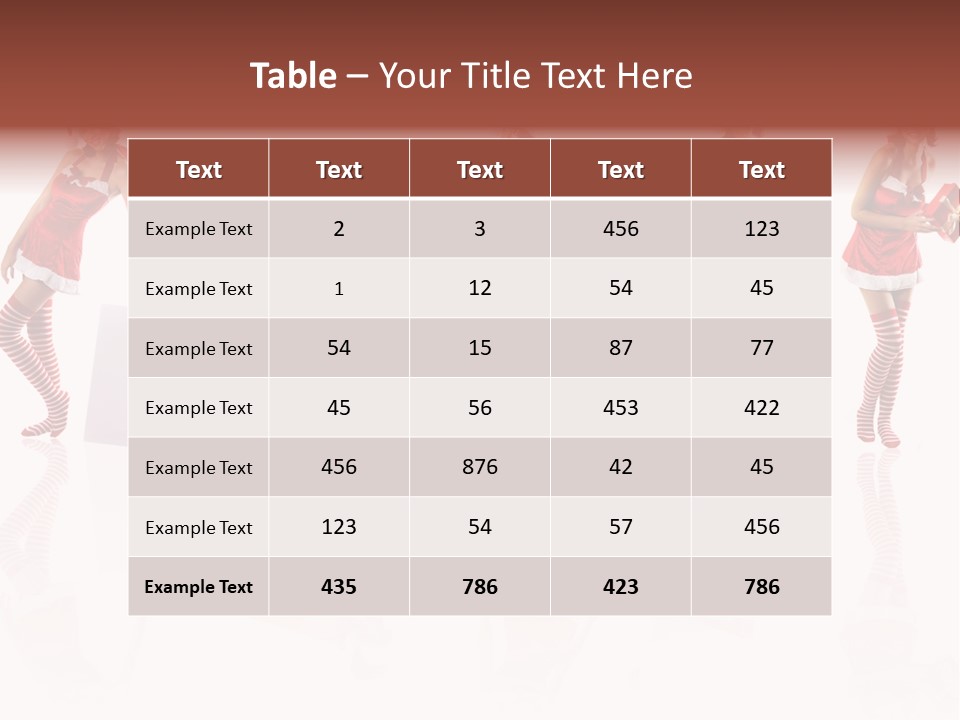 Female Christmas Gift PowerPoint Template