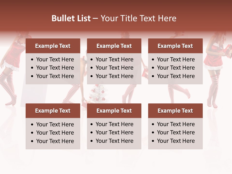 Female Christmas Gift PowerPoint Template