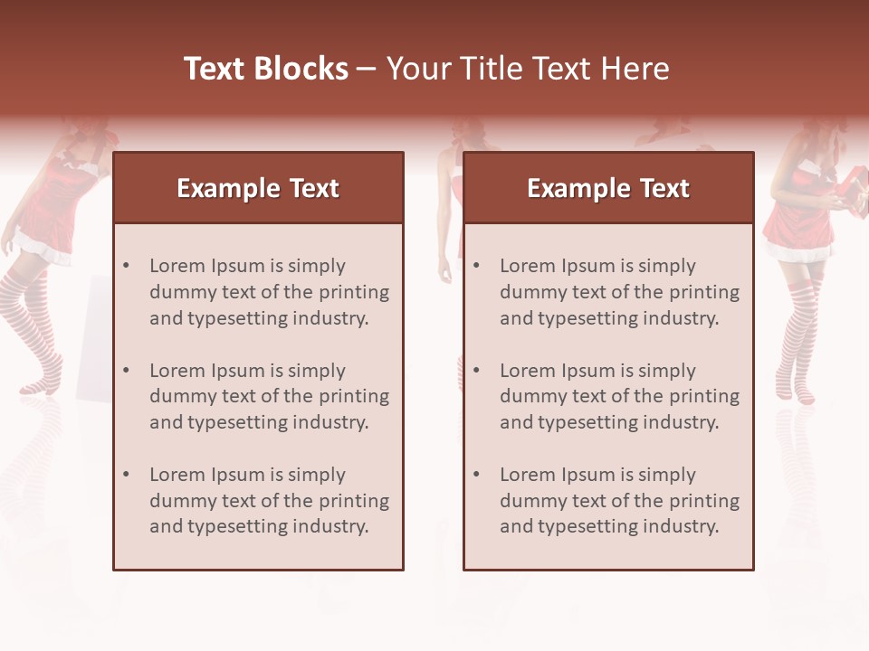 Female Christmas Gift PowerPoint Template