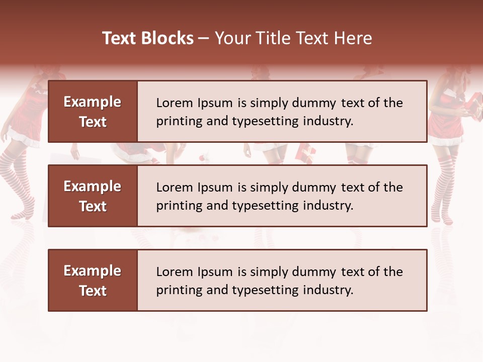 Female Christmas Gift PowerPoint Template