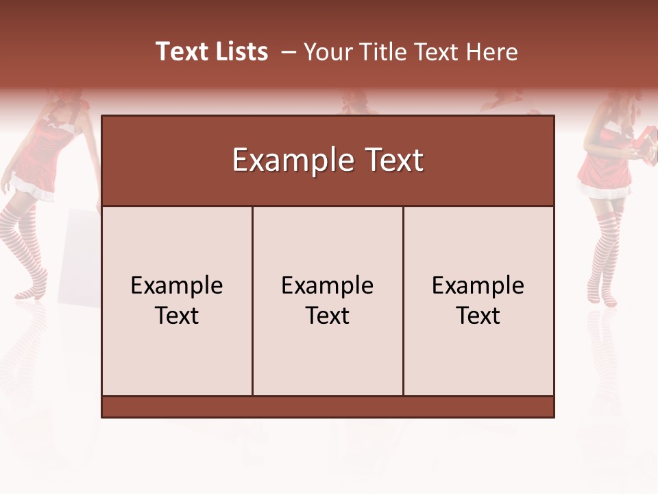 Female Christmas Gift PowerPoint Template